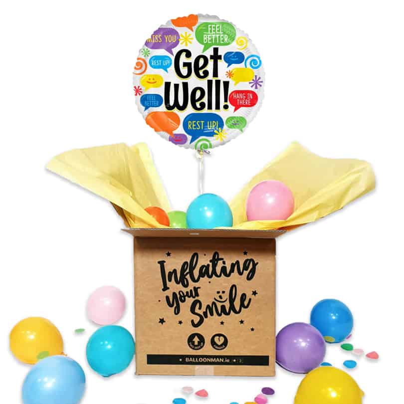 18" Get Well Balloon Delivery - Speech Bubble