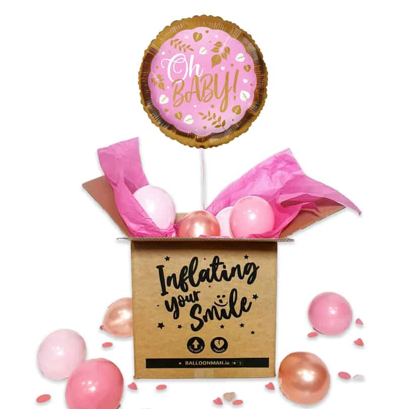 18" Oh Baby! Pink Balloon Delivery ECO