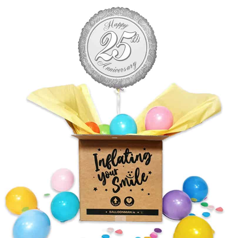 18" 25th Wedding Anniversary Balloon Delivery