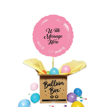 Round Shaped Personalised Balloon - Pink