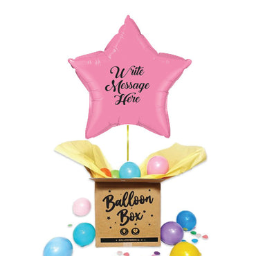 Star Shaped Personalised Balloon - Pink