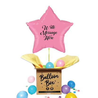 Star Shaped Personalised Balloon - Pink