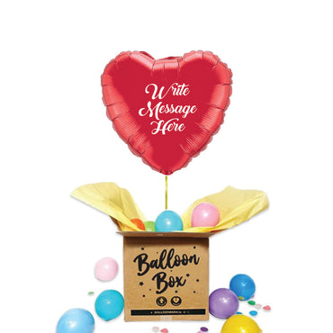 Heart Shaped Personalised Balloon - Red