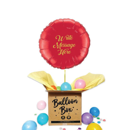 Round Shaped Personalised Balloon - Red