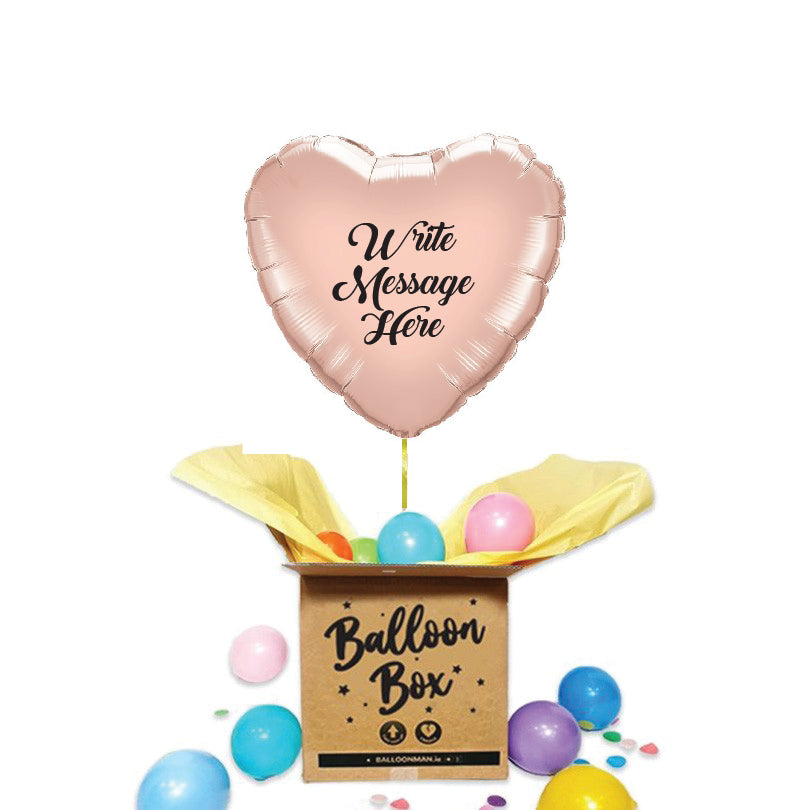 Heart Shaped Personalised Balloon - Rose Gold
