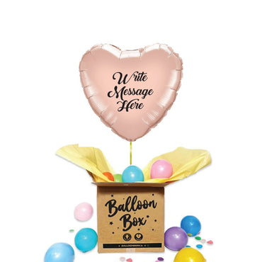 Heart Shaped Personalised Balloon - Rose Gold