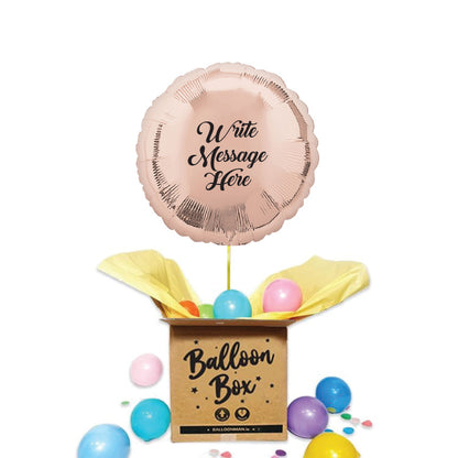 Round Shaped Personalised Balloon - Rose Gold