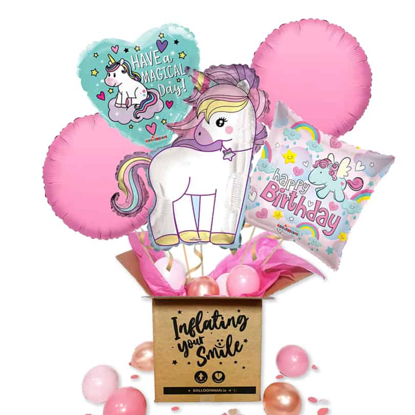 Birthday Unicorn Foil Balloon Delivery