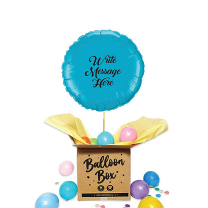 Round Shaped Personalised Balloon - Turquoise