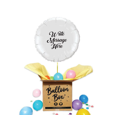 Round Shaped Personalised Balloon - White