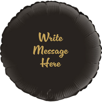 Round Shaped Personalised Balloon - Black