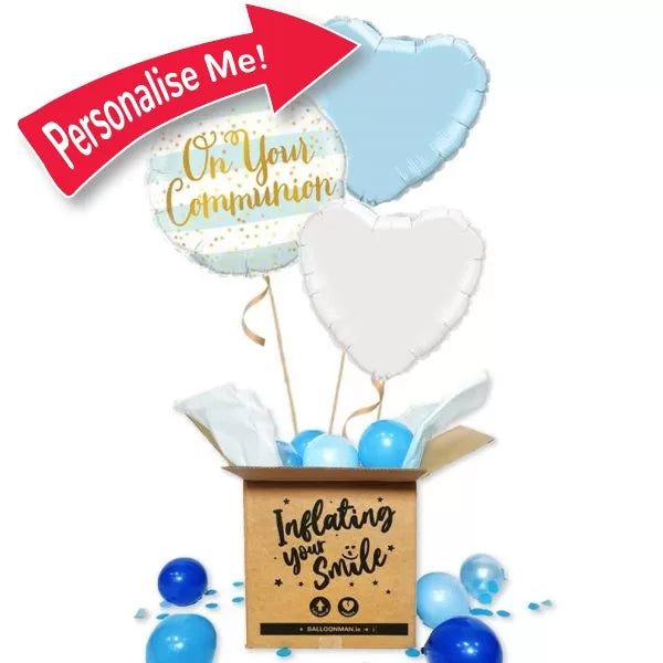Communion Balloon Bouquet - Blue