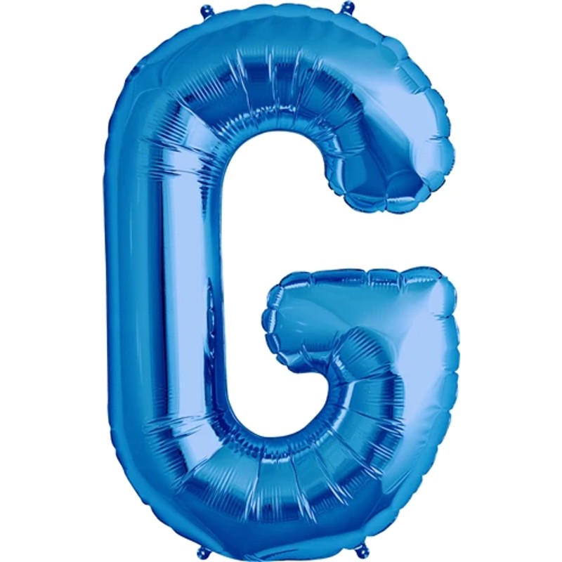 Blue Letter G Helium Filled - 34"