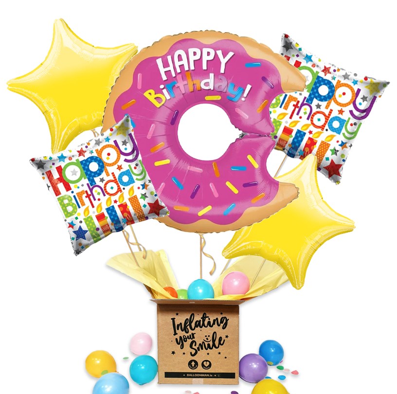 Donut Birthday Balloon Bouquet Delivery