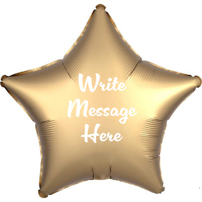 Star Shaped Personalised Balloon - Gold