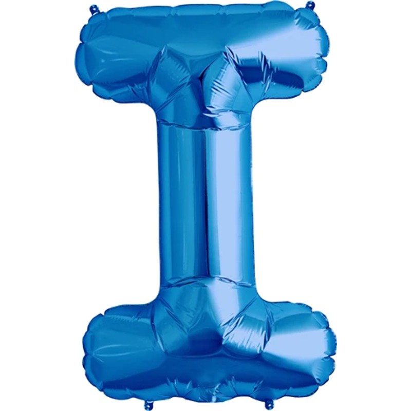 Blue Letter I Helium Filled - 34"