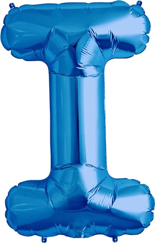 Blue Letter I Helium Filled - 34"