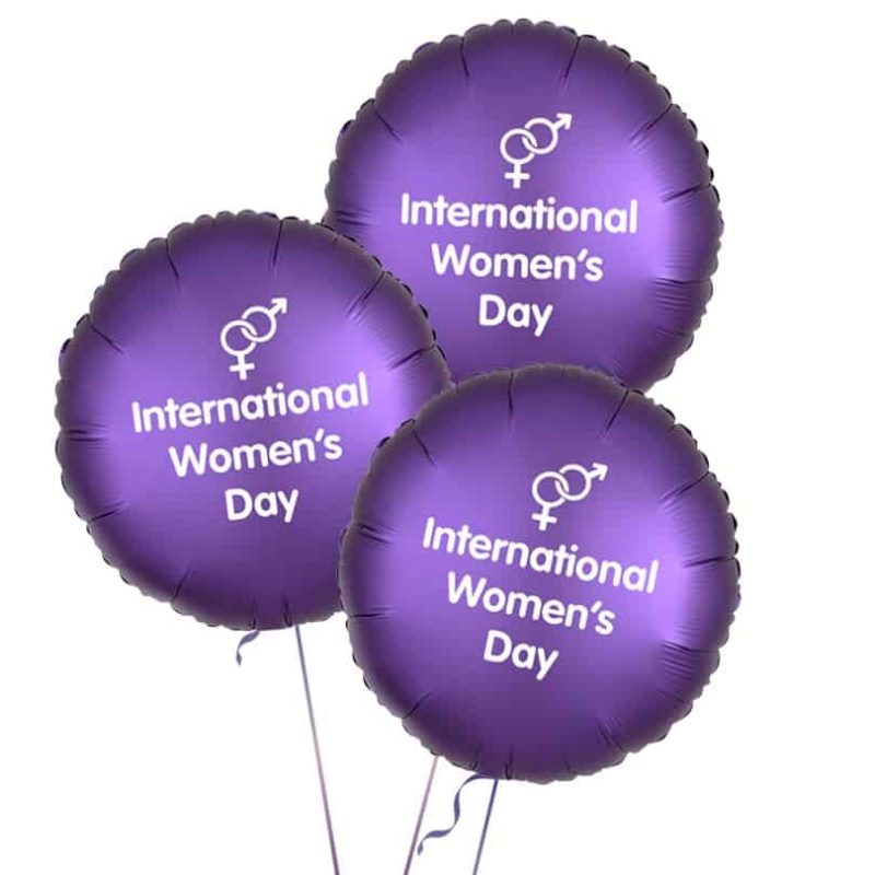 International Womens Day Foil Balloon Bouquet – Rounds (3S)