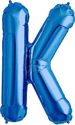 Blue Letter K Helium Filled - 34"
