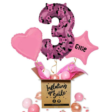 Pink Disney Minnie Mouse Number 1 Balloon Delivery