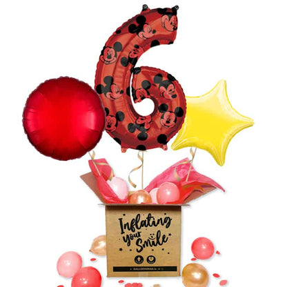 Mickey Mouse Number 6 Balloon Delivery