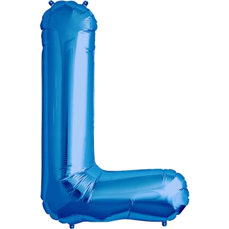 Blue Letter L Helium Filled - 34"