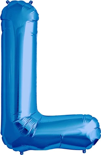 Blue Letter L Helium Filled - 34"