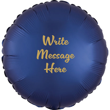 Round Shaped Personalised Balloon - Navy