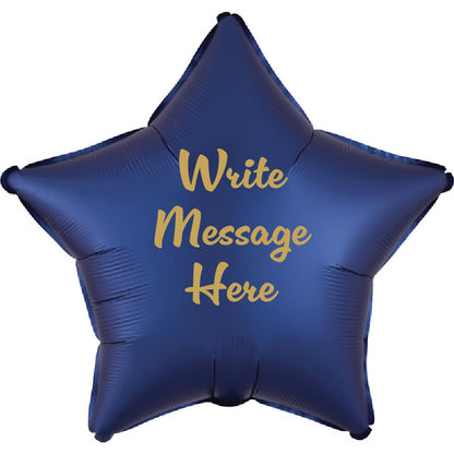 Star Shaped Personalised Balloon - Navy