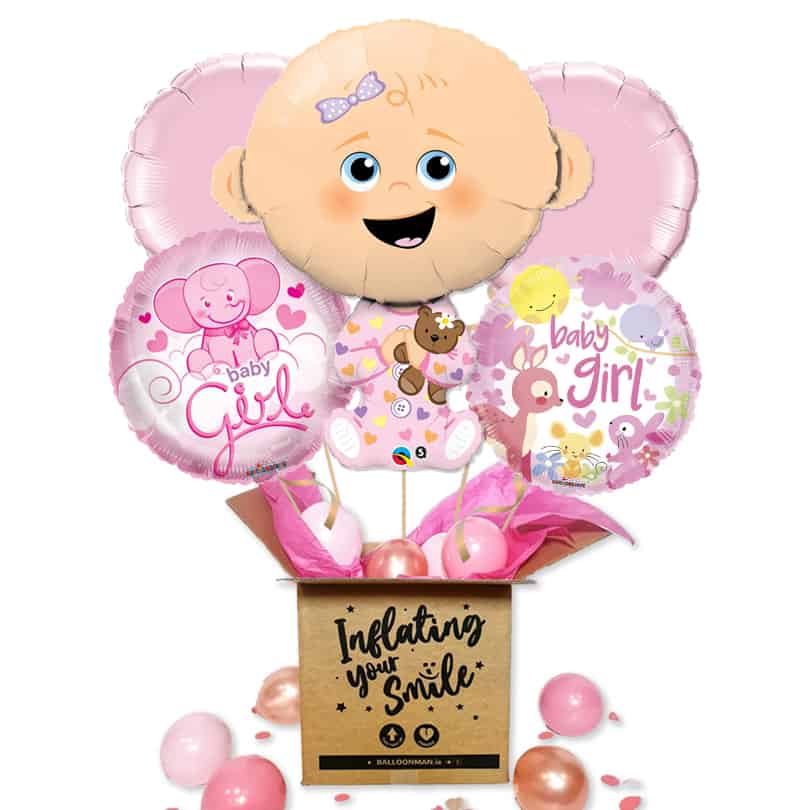 Baby Girl Foil Balloon Bouquet Delivery