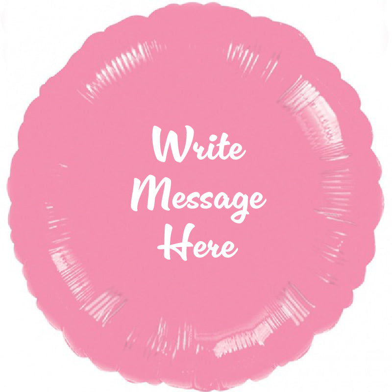 Round Shaped Personalised Balloon - Pink
