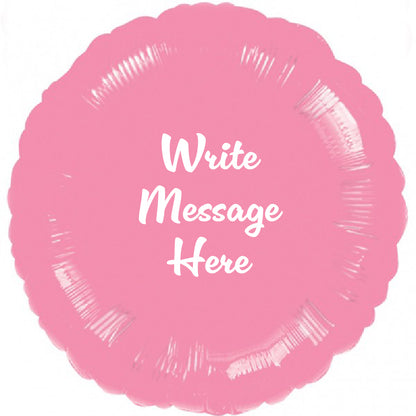 Round Shaped Personalised Balloon - Pink