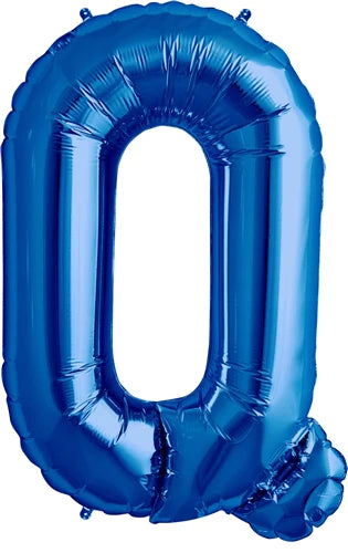 Blue Letter Q Helium Filled - 34"