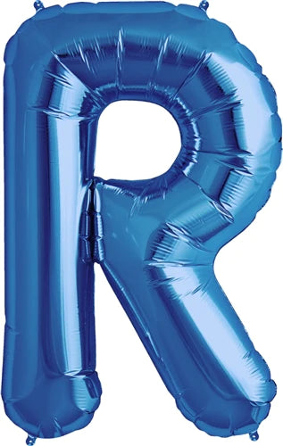 Blue Letter R Helium Filled - 34"