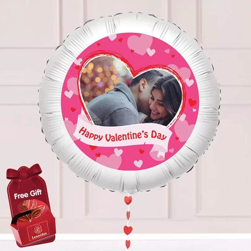 22" Personalised Photo Valentine Delivery - Hearts